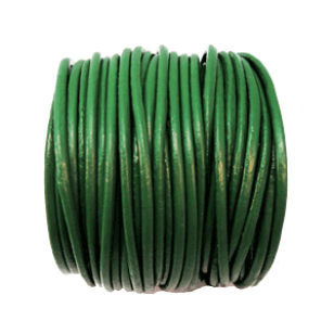 Leer Koord 2mm Groen
